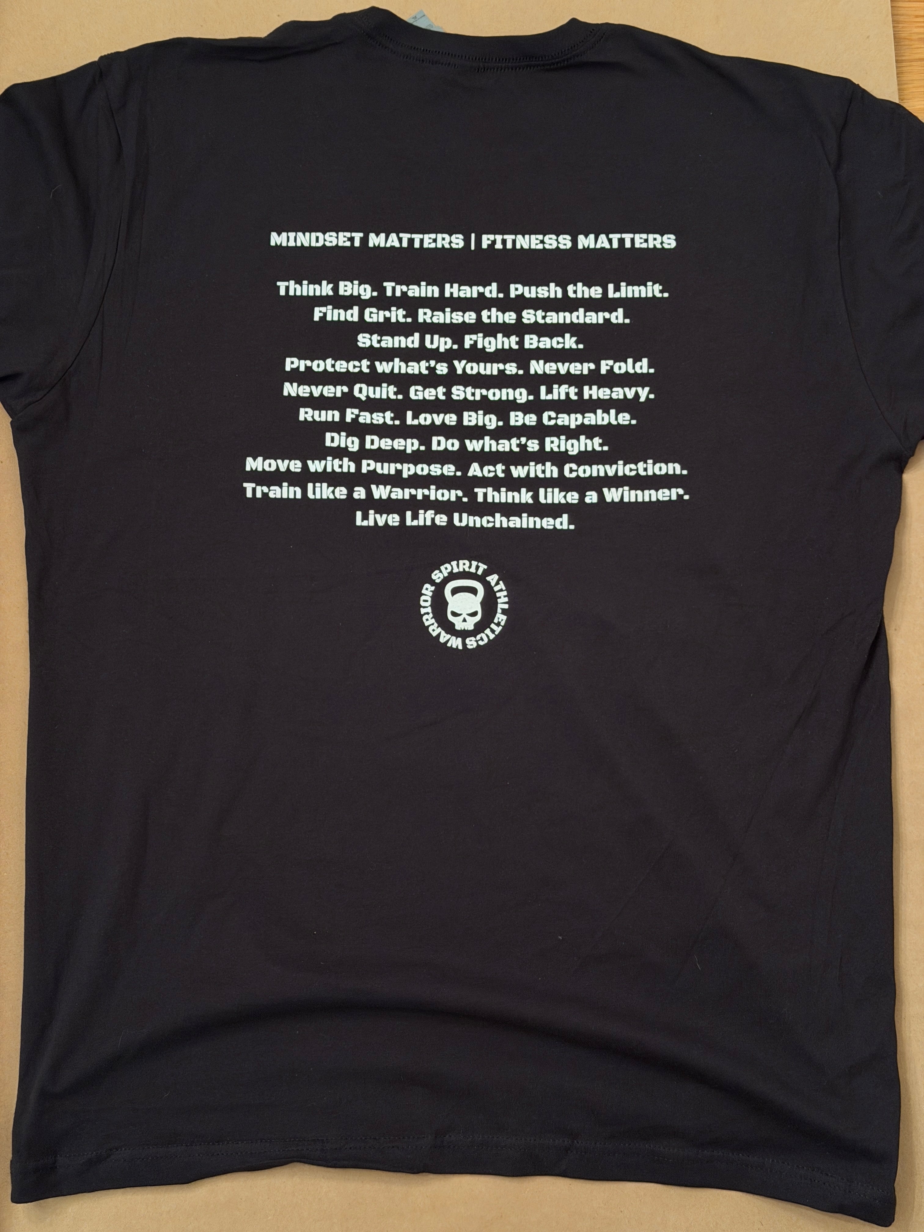 The Creed - black athletic tee with The Creed motivational design.