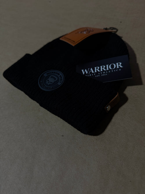 Beanies - winter beanie with Warrior Spirit Athletics PVC patch logo