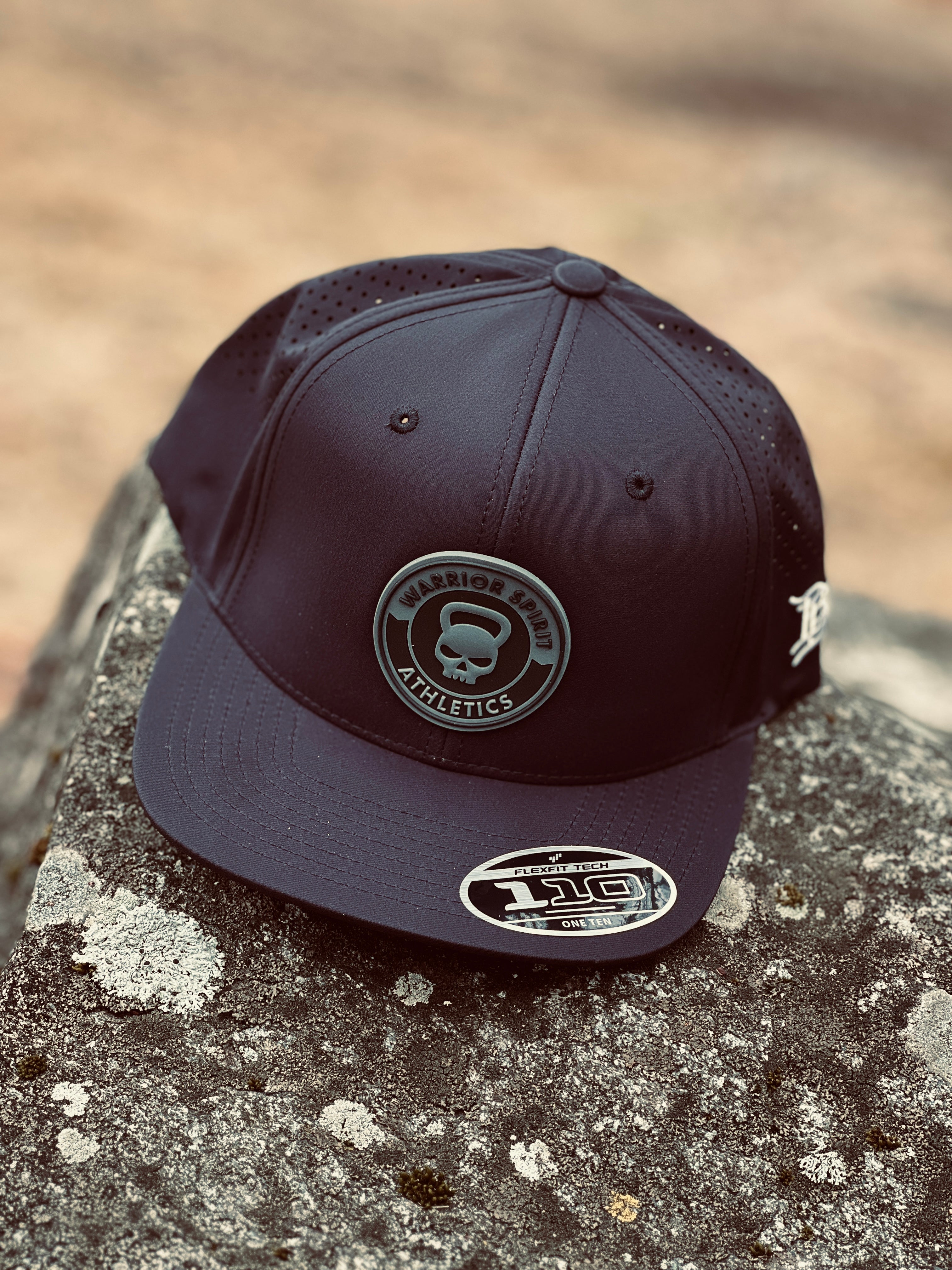 Performance Hat - black athletic cap with PVC logo